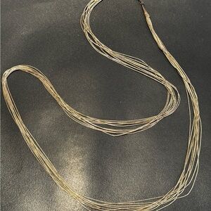 Sterling silver Navajo  Multi-Strand liquid silver  Necklace